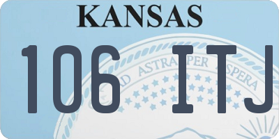 KS license plate 106ITJ