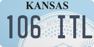 KS license plate 106ITL