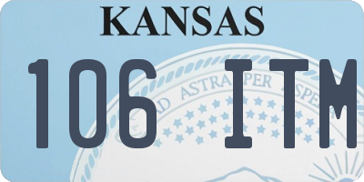 KS license plate 106ITM