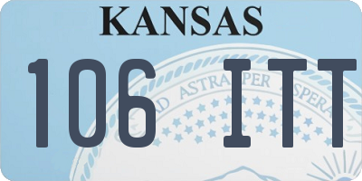 KS license plate 106ITT