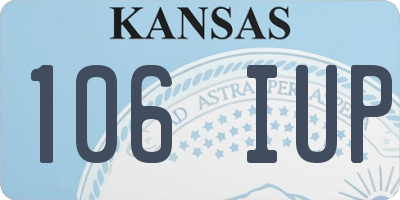 KS license plate 106IUP