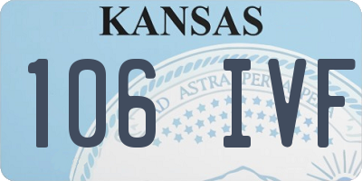 KS license plate 106IVF
