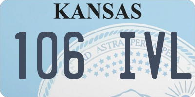 KS license plate 106IVL