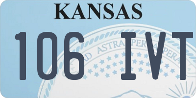 KS license plate 106IVT