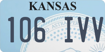 KS license plate 106IVV