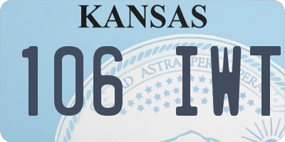 KS license plate 106IWT