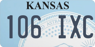 KS license plate 106IXC