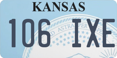 KS license plate 106IXE