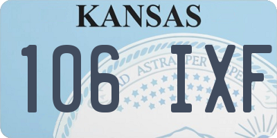 KS license plate 106IXF