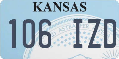 KS license plate 106IZD