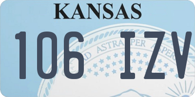 KS license plate 106IZV