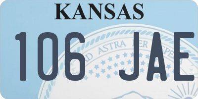 KS license plate 106JAE