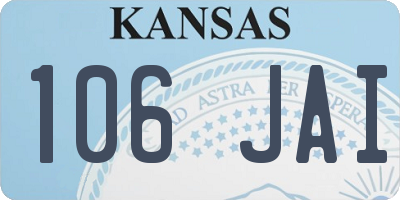KS license plate 106JAI