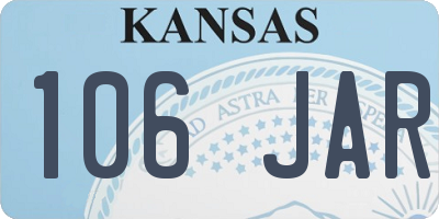 KS license plate 106JAR