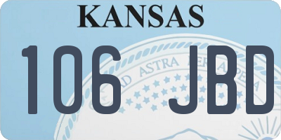KS license plate 106JBD