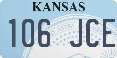 KS license plate 106JCE