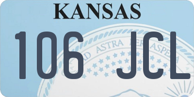KS license plate 106JCL