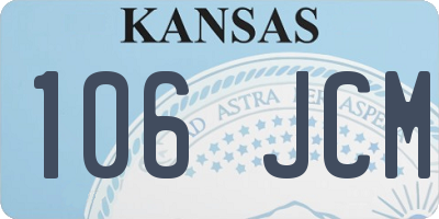 KS license plate 106JCM