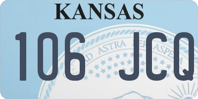 KS license plate 106JCQ