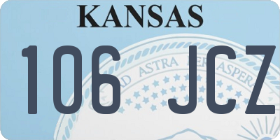 KS license plate 106JCZ