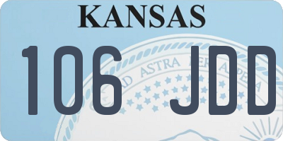 KS license plate 106JDD