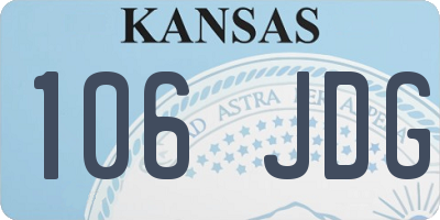 KS license plate 106JDG