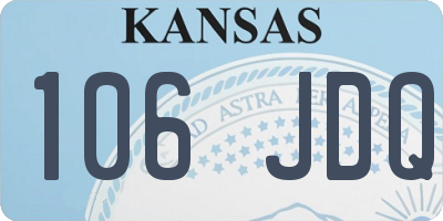 KS license plate 106JDQ