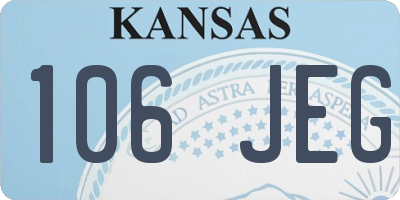 KS license plate 106JEG