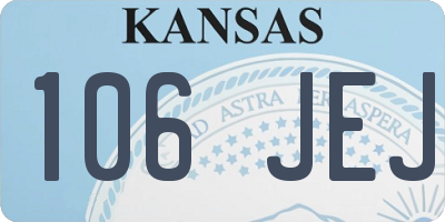 KS license plate 106JEJ