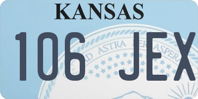 KS license plate 106JEX
