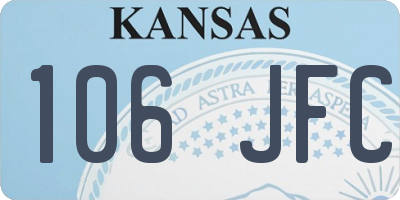 KS license plate 106JFC