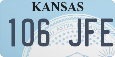 KS license plate 106JFE