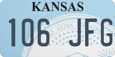 KS license plate 106JFG