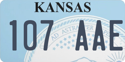 KS license plate 107AAE