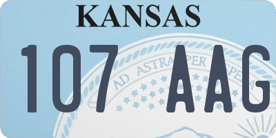 KS license plate 107AAG