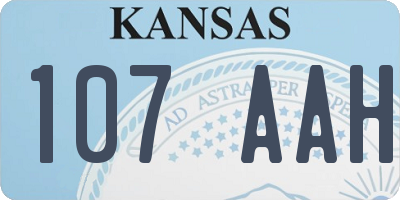 KS license plate 107AAH