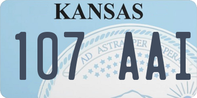 KS license plate 107AAI