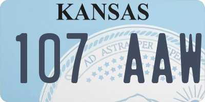 KS license plate 107AAW