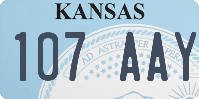 KS license plate 107AAY
