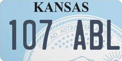 KS license plate 107ABL