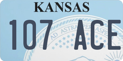 KS license plate 107ACE