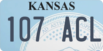 KS license plate 107ACL