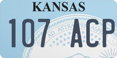 KS license plate 107ACP