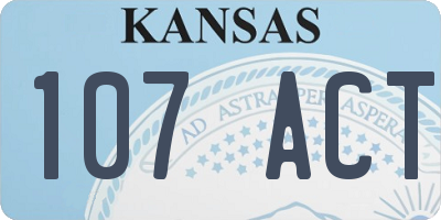 KS license plate 107ACT