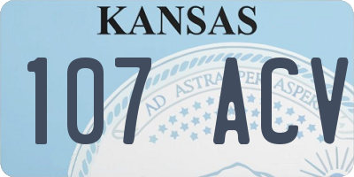KS license plate 107ACV