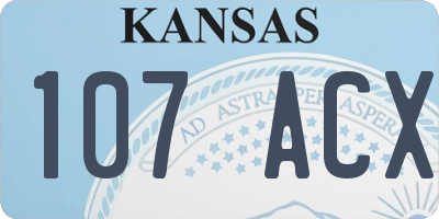 KS license plate 107ACX