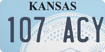 KS license plate 107ACY