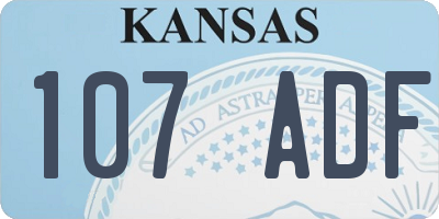 KS license plate 107ADF