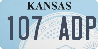 KS license plate 107ADP