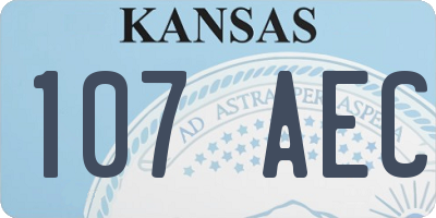 KS license plate 107AEC